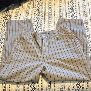 Striped Tan Trousers